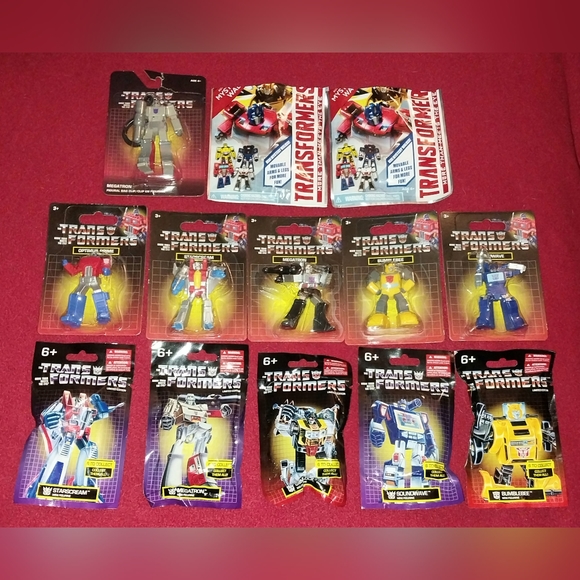 New Miniature Transformers Toy Lot 4 Different Toy Lines 1 Full Set 13 Total - Picture 1 of 4